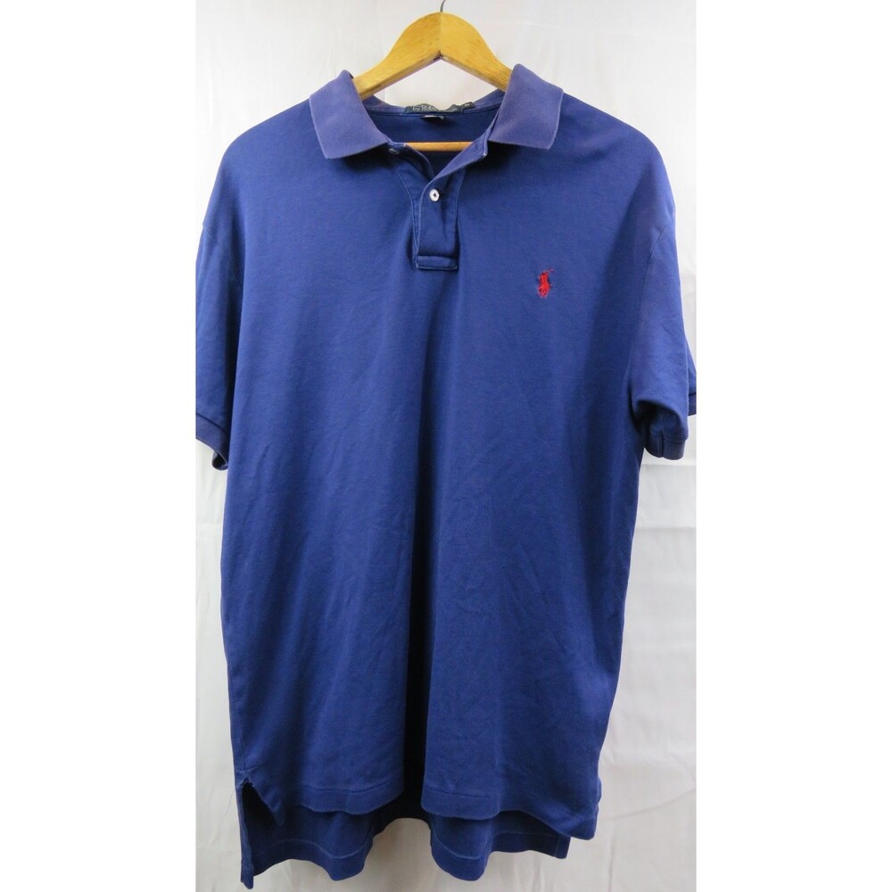 Polo Ralph Lauren Classic Fit Dark Blue Polo w/ Red Pony 100% Cotton Size Medium